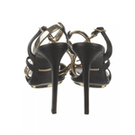 Black Leather Printed Sandal - Endless - UAE Rental and Resale for Women's Fashion