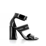 Black Patent Leather Star Trail Ankle Strap Sandals - Endless - UAE Rental and Resale for Women's Fashion