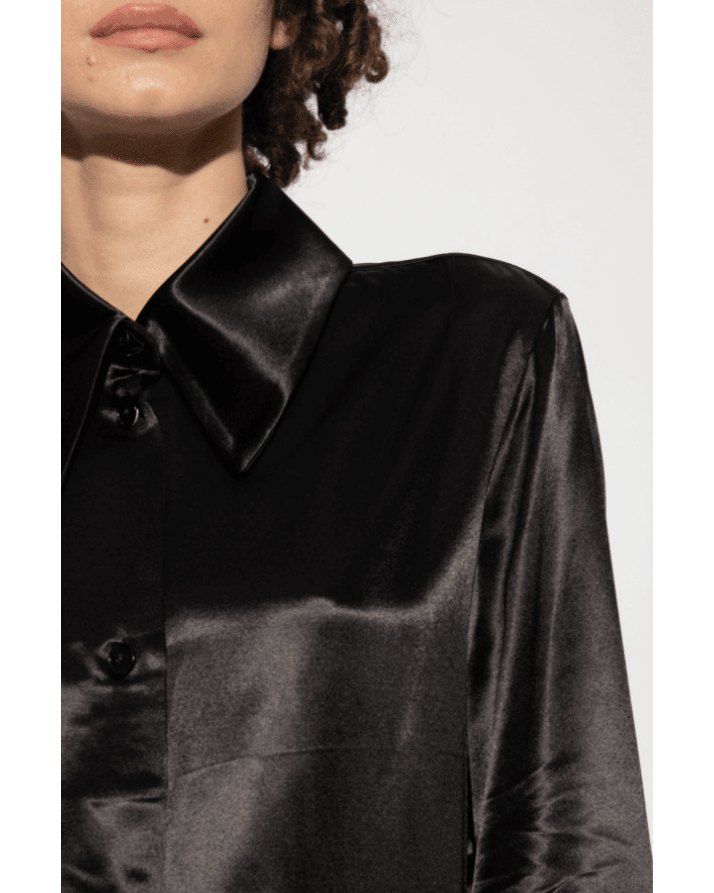 Black Satin Shirt - Endless - UAE Rental and Resale for Women's Fashion