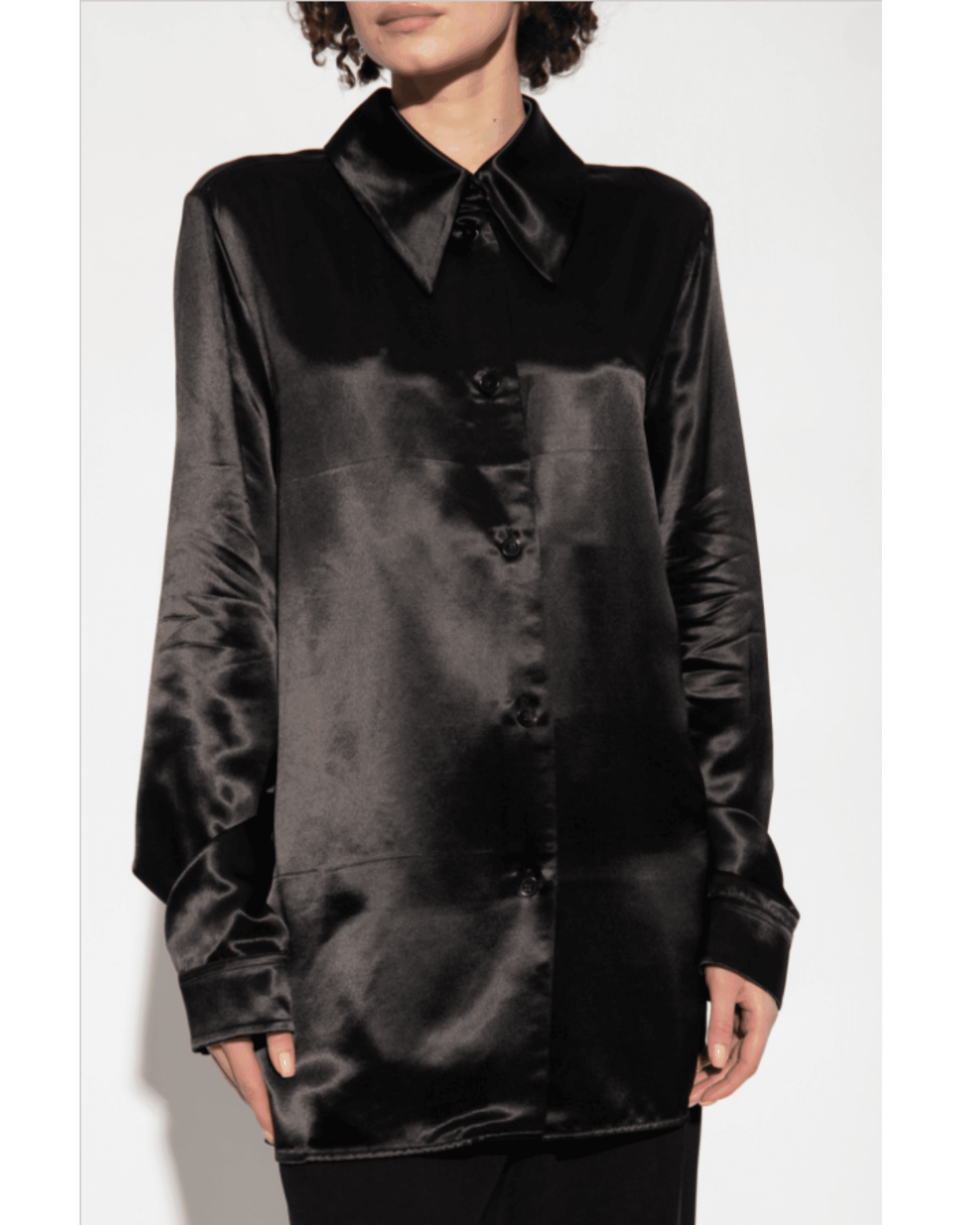 Black Satin Shirt - Endless - UAE Rental and Resale for Women's Fashion