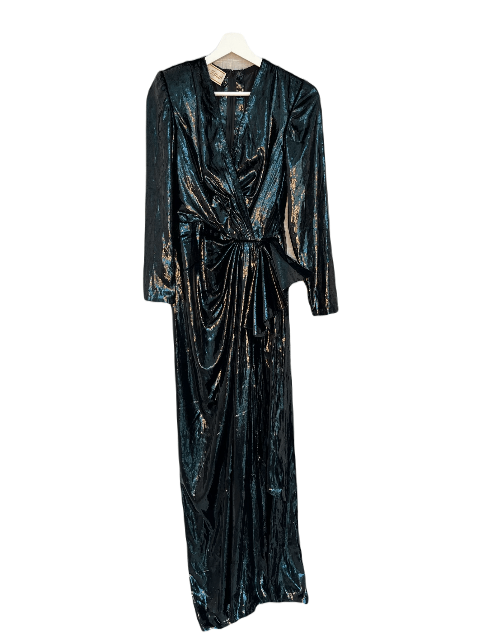 Endless Shop Black Shine Drape Maxi Dress by Noor Azhari UAE s Top Resale Rental Platform