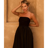 Black Strapless Midi Dress - Endless - UAE Rental and Resale for Women's Fashion
