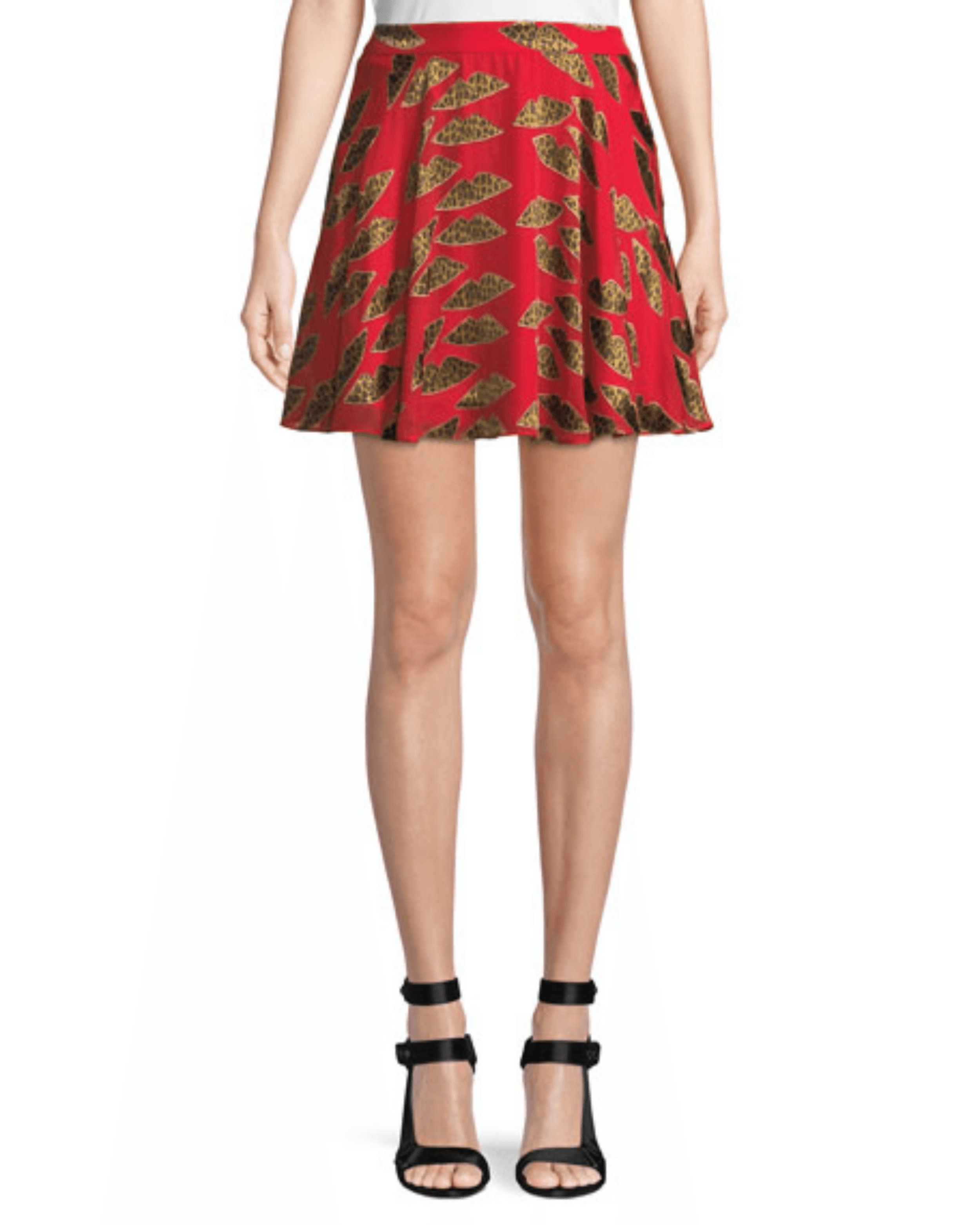 Blaise Cheetah Lips Trapeze Mini Skirt - Endless - UAE Rental and Resale for Women's Fashion