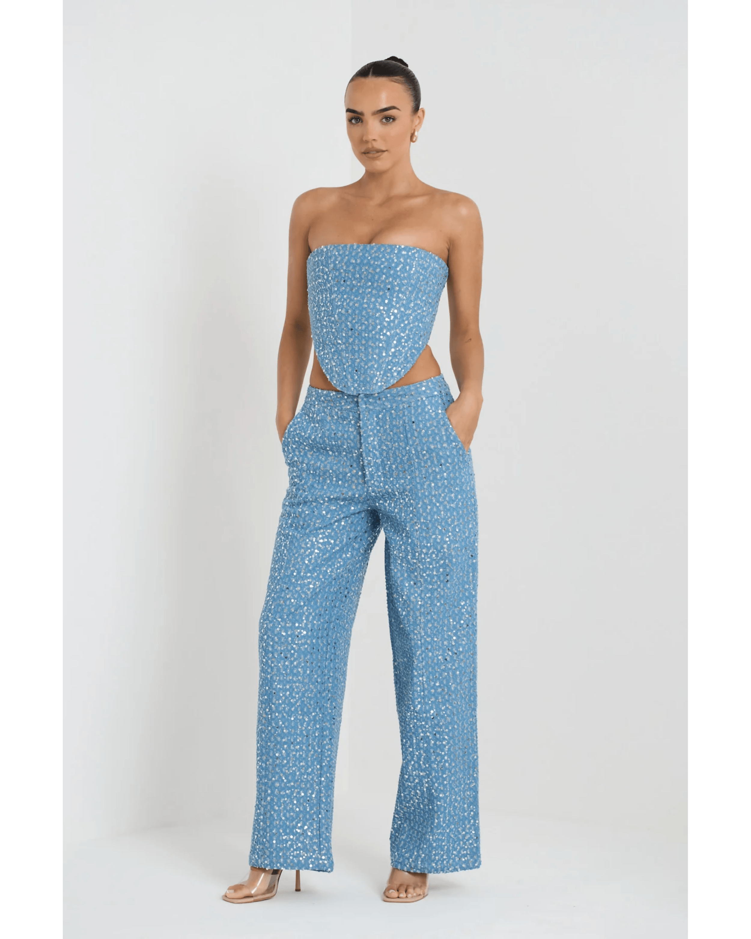 Blue Glaze Maya Co ord Set - Endless - UAE Rental and Resale for Women's Fashion