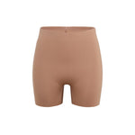 Beige booty boosting shorts with enhanced contouring design — Underhance | Endless UAE