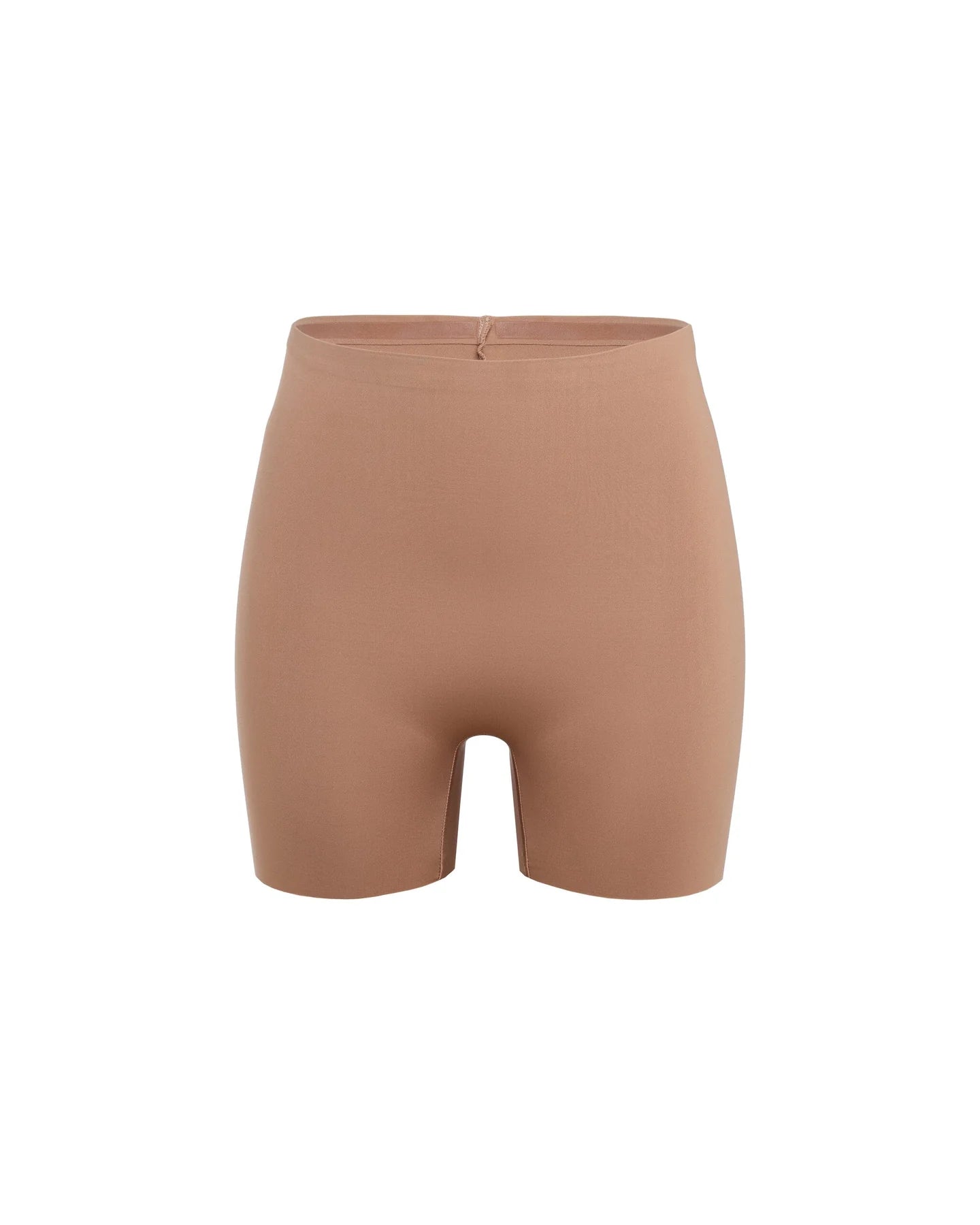 Beige booty boosting shorts with enhanced contouring design — Underhance | Endless UAE