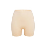 Beige booty boosting shorts with enhanced contouring design — Underhance | Endless UAE