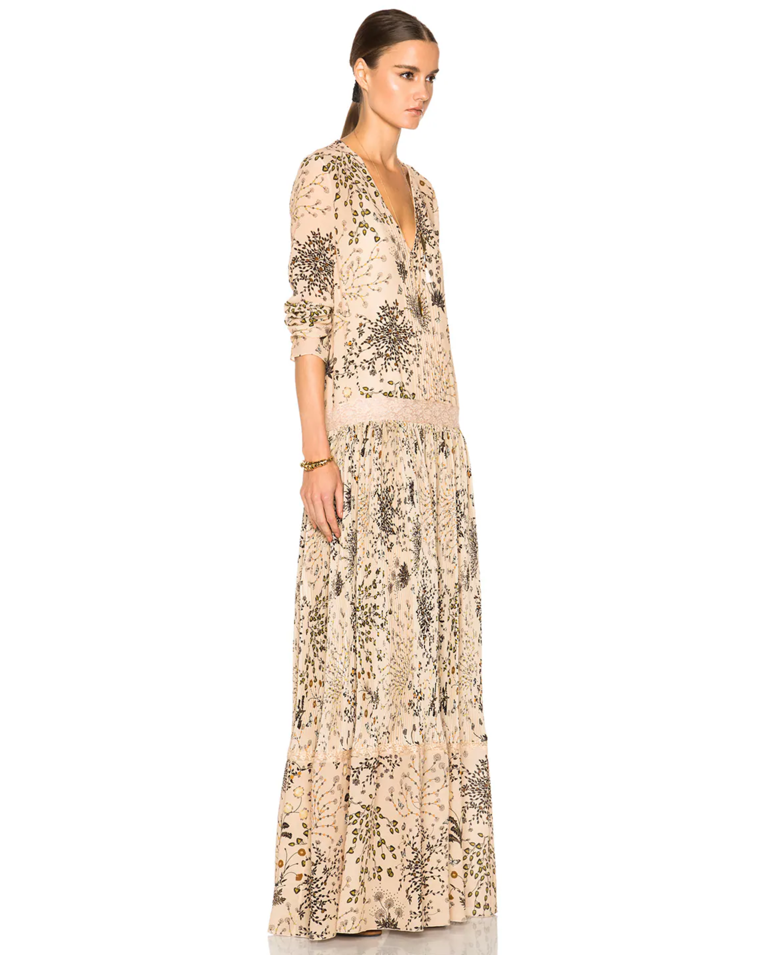 Botanical Herb Print Dress - Endless - UAE Rental and Resale for Women's Fashion