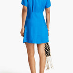 Bow-Detailed Ruched Twill Mini Dress - Endless - UAE Rental and Resale for Women's Fashion