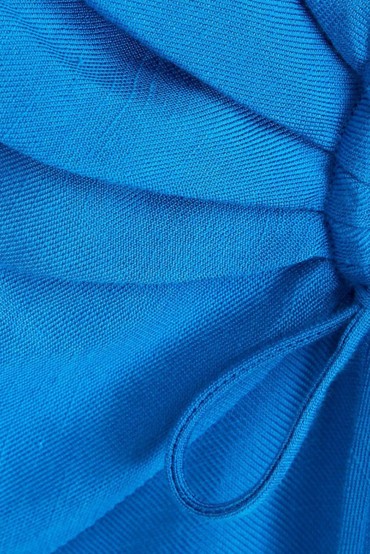 Bow-Detailed Ruched Twill Mini Dress - Endless - UAE Rental and Resale for Women's Fashion