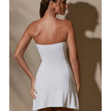 Brielle Bandeau Neckline Mini Dress - Endless - UAE Rental and Resale for Women's Fashion