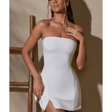 Brielle Bandeau Neckline Mini Dress - Endless - UAE Rental and Resale for Women's Fashion