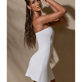 Brielle Bandeau Neckline Mini Dress - Endless - UAE Rental and Resale for Women's Fashion
