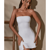 Brielle Bandeau Neckline Mini Dress - Endless - UAE Rental and Resale for Women's Fashion