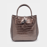 Brown Glaze Croc Embossed Leather Roseau Tote - Endless - UAE Rental and Resale for Women's Fashion