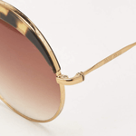 Brown Gradient Tortoise Gold Tone SMU51Q Round Sunglasses - Endless - UAE Rental and Resale for Women's Fashion