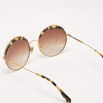 Brown Gradient Tortoise Gold Tone SMU51Q Round Sunglasses - Endless - UAE Rental and Resale for Women's Fashion