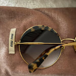 Brown Gradient Tortoise Gold Tone SMU51Q Round Sunglasses - Endless - UAE Rental and Resale for Women's Fashion
