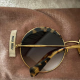 Brown Gradient Tortoise Gold Tone SMU51Q Round Sunglasses - Endless - UAE Rental and Resale for Women's Fashion