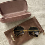 Brown Gradient Tortoise Gold Tone SMU51Q Round Sunglasses - Endless - UAE Rental and Resale for Women's Fashion