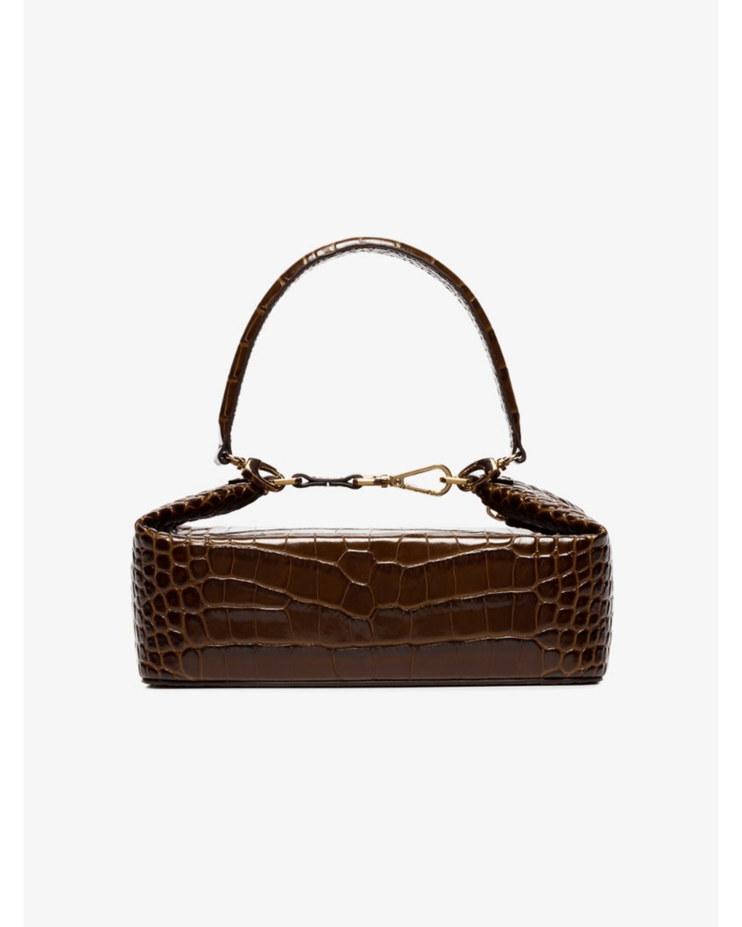 Brown Olivia Crocodile Embossed Leather Box Bag - Endless - UAE Rental and Resale for Women's Fashion