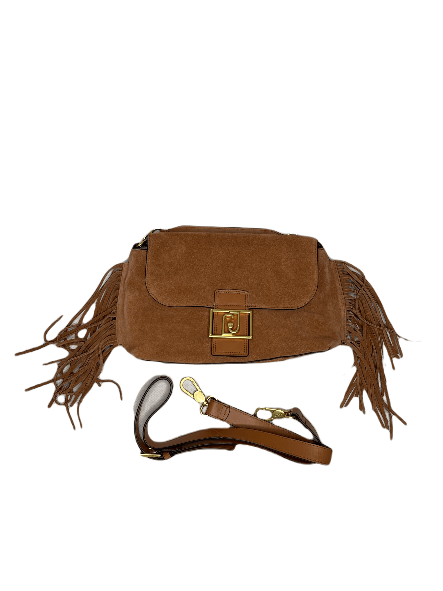 Brown Suede Tassel Fringe Mini Tote Handbag - Endless