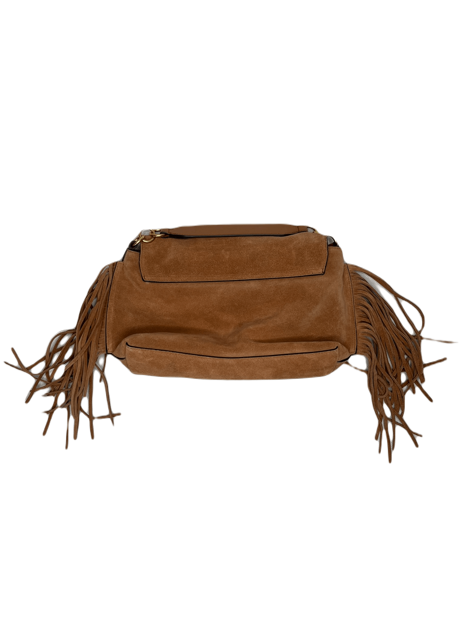 Brown Suede Tassel Fringe Mini Tote Handbag - Endless