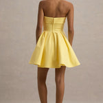 Bruna Lemon Bandeau Skater Mini Dress - Endless - UAE Rental and Resale for Women's Fashion