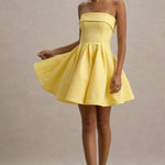 Bruna Lemon Bandeau Skater Mini Dress - Endless - UAE Rental and Resale for Women's Fashion