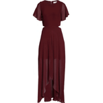 Burgundy Cut-out Maxi Dress - Endless - UAE Rental and Resale for Women's Fashion