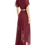 Burgundy Cut-out Maxi Dress - Endless - UAE Rental and Resale for Women's Fashion