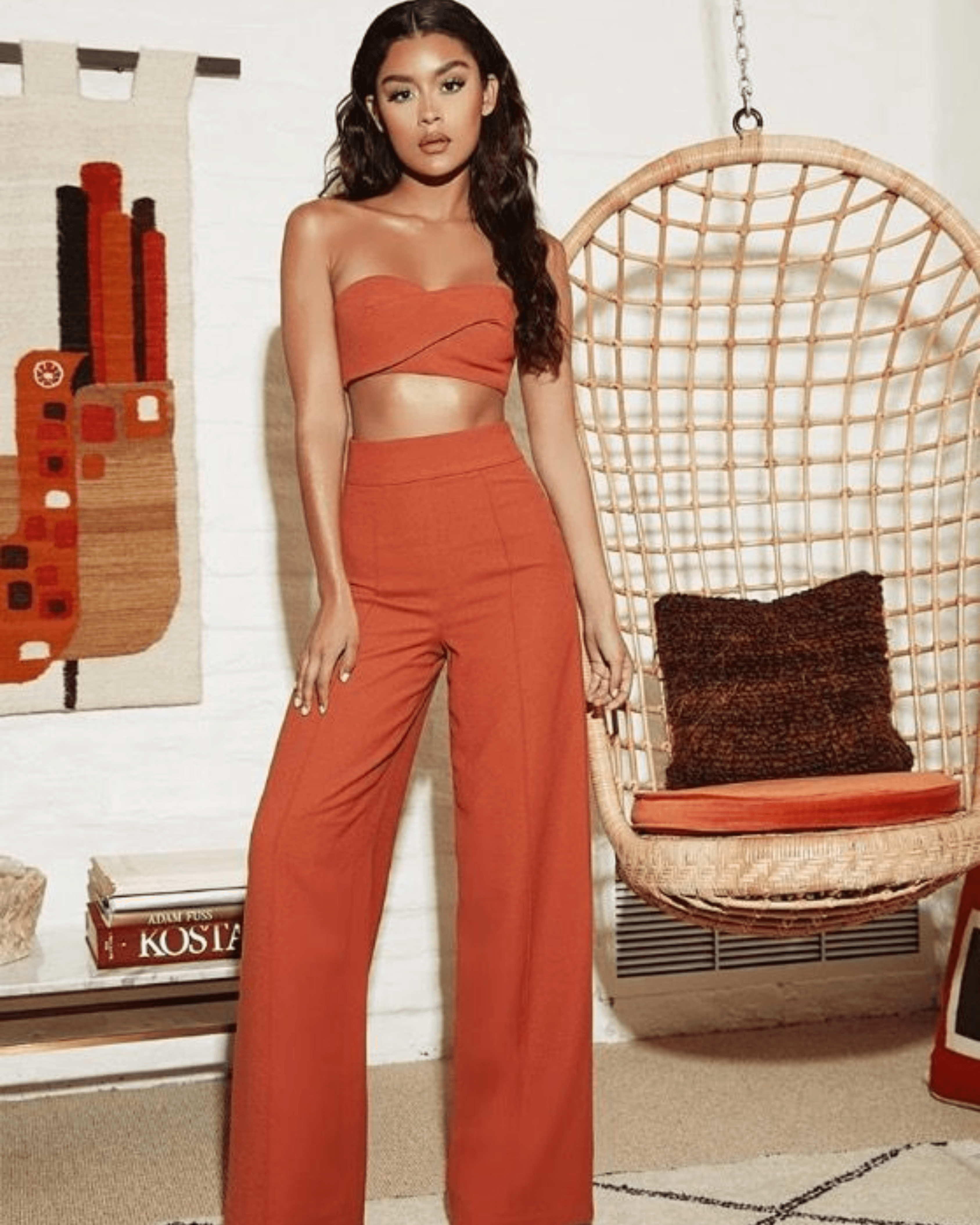 Burnt Orange Co-ord Set - Endless - UAE Rental and Resale for Women's Fashion