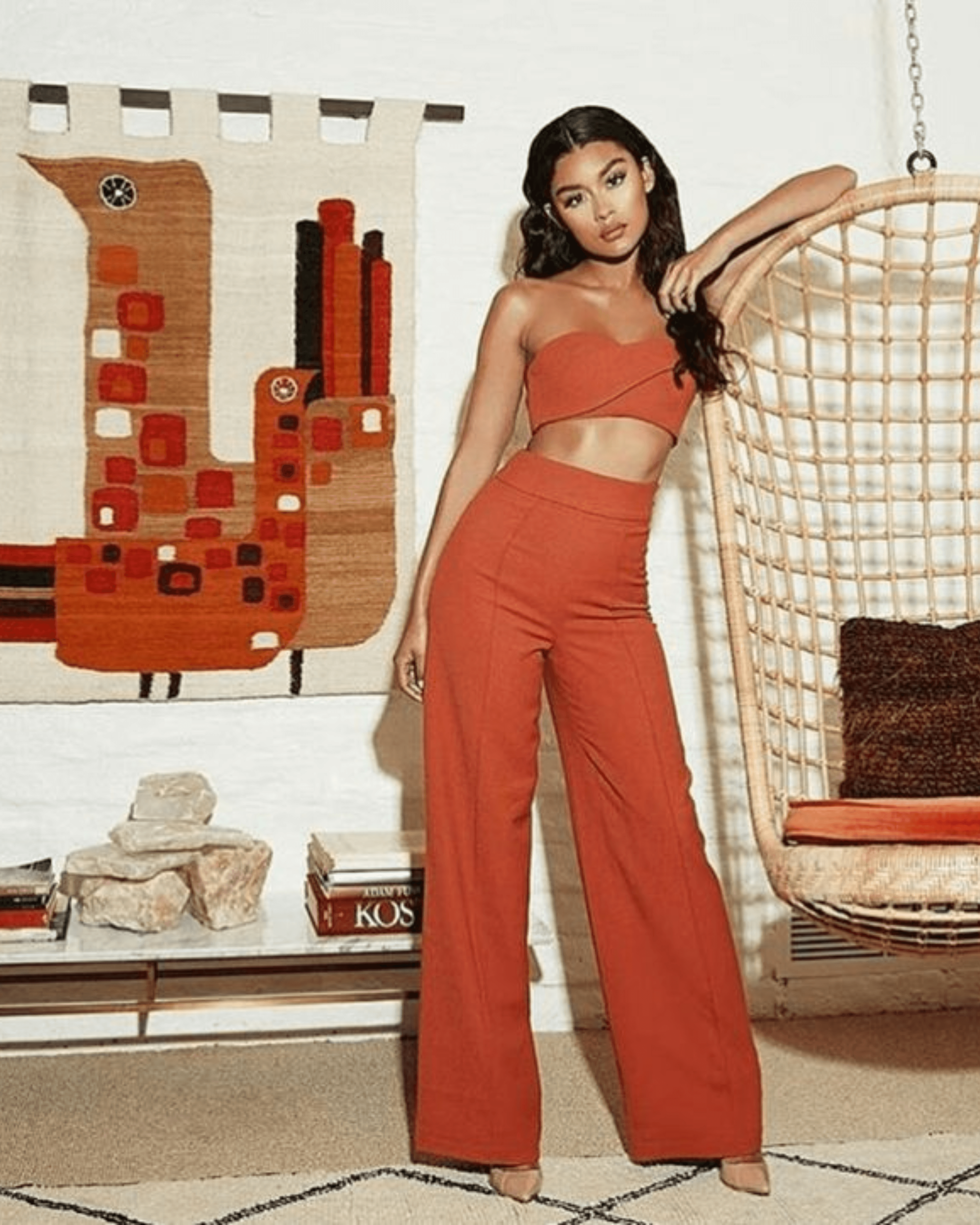 Burnt Orange Co-ord Set - Endless - UAE Rental and Resale for Women's Fashion