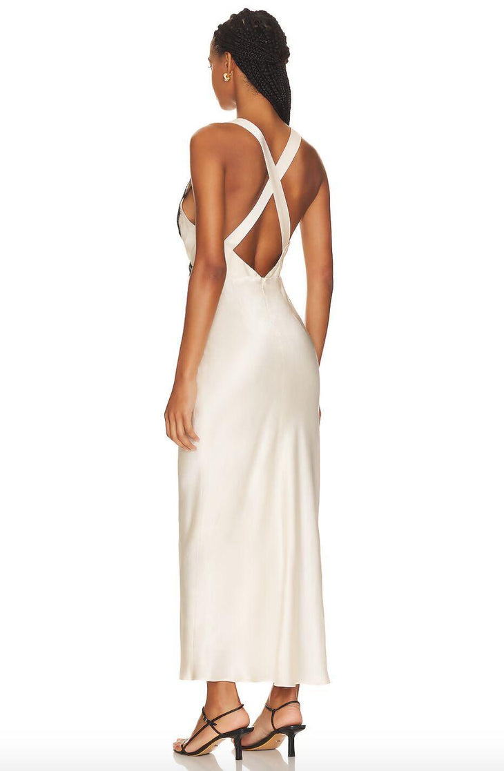 Camille Lace Cross Back Midi Dress - Endless - UAE Rental and Resale for Women's Fashion