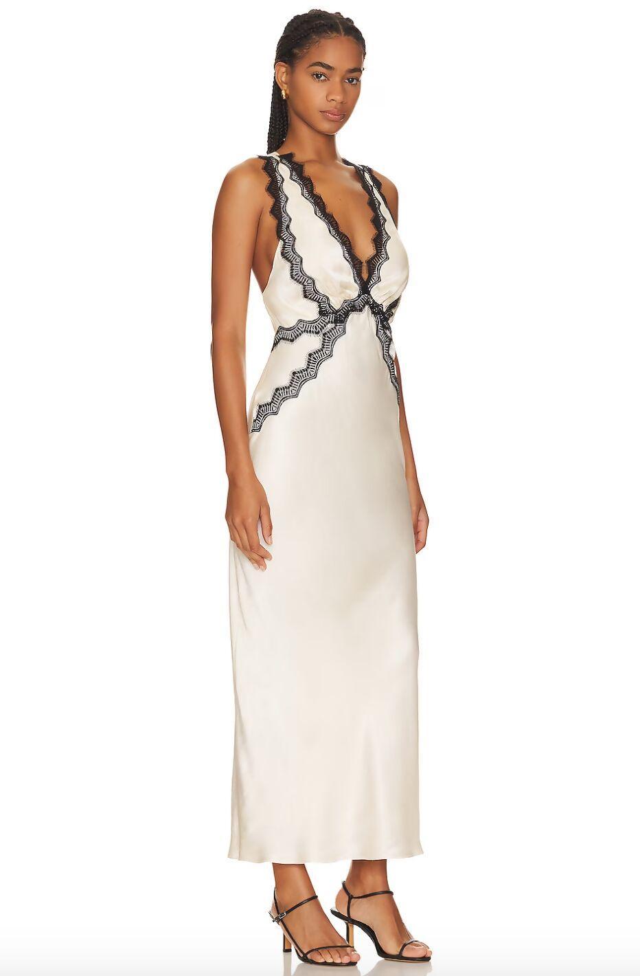 Camille Lace Cross Back Midi Dress - Endless - UAE Rental and Resale for Women's Fashion