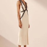 Camille Lace Cross Back Midi Dress - Endless - UAE Rental and Resale for Women's Fashion