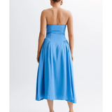 Carmele Cotton Gathered Midi Dress - Endless