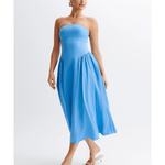 Carmele Cotton Gathered Midi Dress - Endless