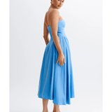 Carmele Cotton Gathered Midi Dress - Endless