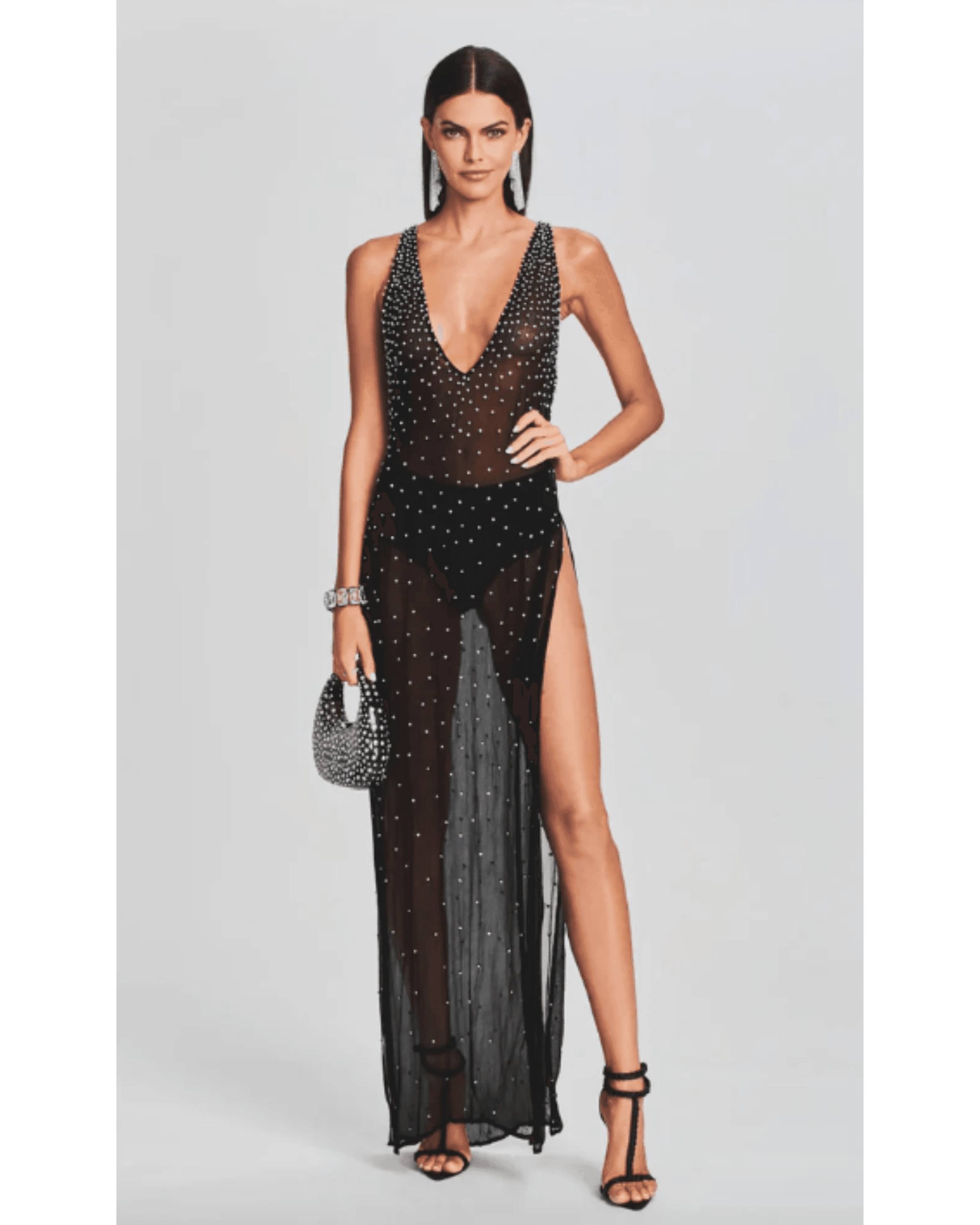 Carmella Embellished Dress in Black - Endless - UAE Rental and Resale for Women's Fashion