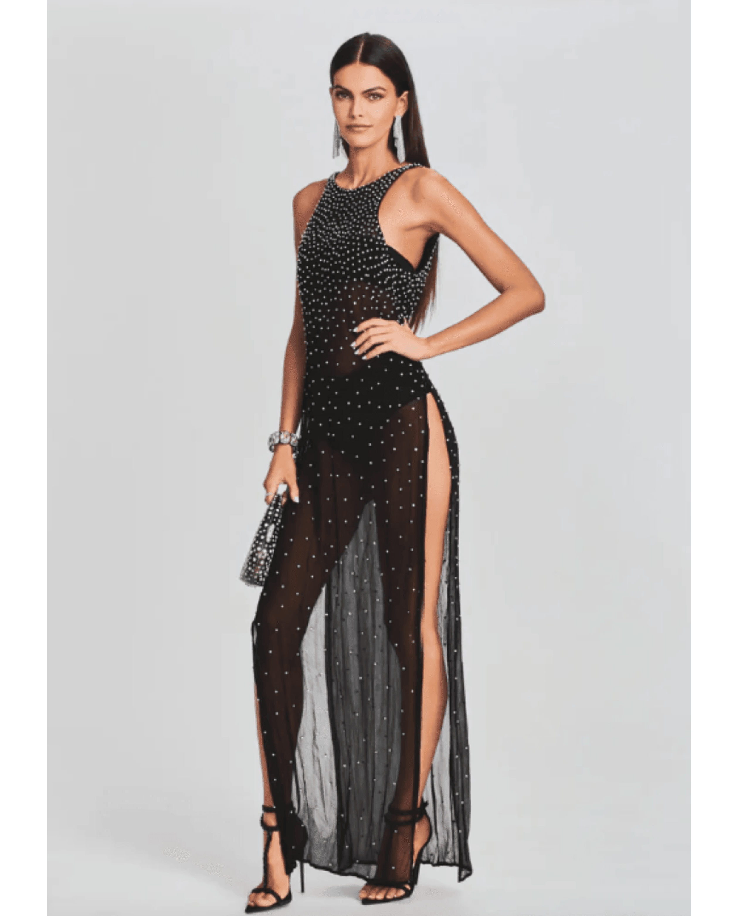 Carmella Embellished Dress in Black - Endless - UAE Rental and Resale for Women's Fashion