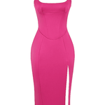 Casimira Satin Corset Midi Dress - Endless - UAE Rental and Resale for Women's Fashion