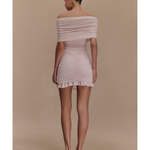 Caspian Slinky And Mesh Off Shoulder Mini Dress - Endless - UAE Rental and Resale for Women's Fashion