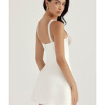 Cassandra Ivory Satin And Lace Mini Dress - Endless - UAE Rental and Resale for Women's Fashion