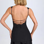 Cassandra Ruffle-Trim Button-Detail Corset Mini Dress - Endless - UAE Rental and Resale for Women's Fashion