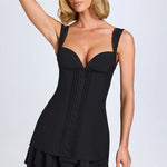 Cassandra Ruffle-Trim Button-Detail Corset Mini Dress - Endless - UAE Rental and Resale for Women's Fashion