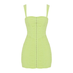 Cate Lime Ruched Mesh Mini Dress - Endless - UAE Rental and Resale for Women's Fashion