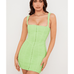 Cate Lime Ruched Mesh Mini Dress - Endless - UAE Rental and Resale for Women's Fashion