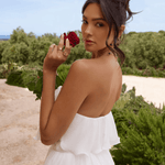 Catera Strapless Layered Ruffle Maxi Dress - Endless - UAE Rental and Resale for Women's Fashion