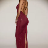 Celandine Embellished Backless Maxi Dress